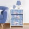 Sorbus Nightstand with 3 Drawers - Furniture Storage for Bedroom, Closet, Office Organization - Steel Frame, Wood Top, Pastel Fabric Bin